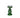 Green glass Christmas tree candle holder by Diamond Star, 4.5D x 8H.