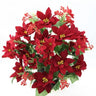 GSC Poinsettia w/ Berries Mixed Bush Burgundy 20" - Artificial Flowering Plants Silk