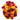 GSC silk artificial bouquet with large red, magenta and orange roses and yellow blooms, 31 inches