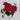 GSC Geranium Flower Bush x12 Red - Artificial Flora Hanging Basket & Porch Pots
