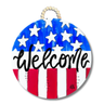 DK Designs "Welcome" Patriotic Circle Door Hanger - Decor Merchandise
