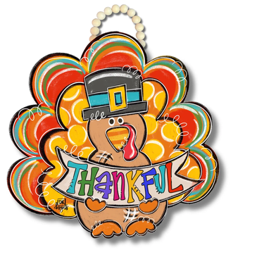 DK Designs "Thankful" Turkey Door Hanger - Decor Merchandise