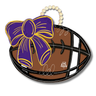 DK Designs Purple & Gold Bow Football Door Hanger - Decor Merchandise