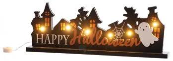 Special T Lit Wood Happy Halloween Sign 15.75"x5.5" - Seasonal & Holiday Decorations Merchandise