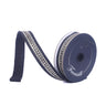 Black Glamourween Ribbon 1in x 5yd, navy ribbon with crystal rhinestone trim, 2 spools by Farrisilk.