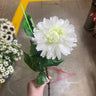 AmBest Dahlia Stem White 25" - Artificial Flowering Plants Silk