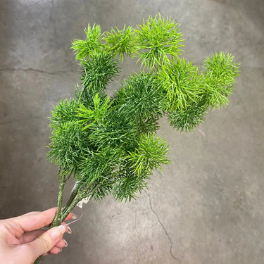 Le Fleur Pom Pom Bush Green 16" - Artificial Flora Silk