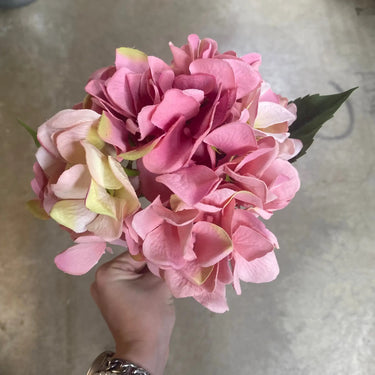 Supreme Hydrangea Stem Pink 33" - Uncategorized Silk