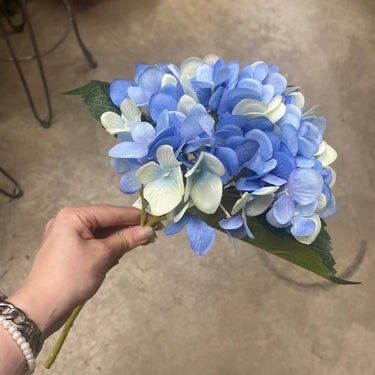 Supreme Hydrangea Stem Blue 18" - Uncategorized Silk