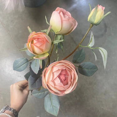 Supreme Rose Spray Mauve 28" - Artificial Flowering Plants Silk