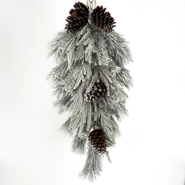 Le Fleur Snow Pine Teardrop 30" - Garlands Silk