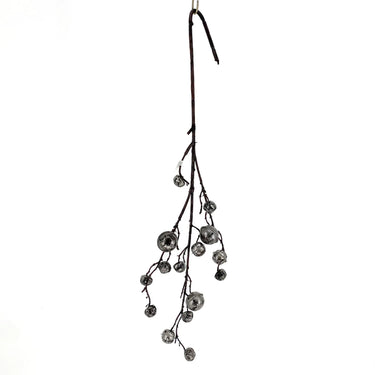 Le Fleur Bell Spray Silver/Black 30" - Uncategorized Silk