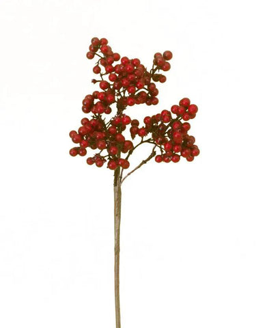 CRI Berry Pick Red 13.5" - Artificial Non-Flowering Plants Silk