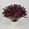 GSC Purple Mum - Potted w/ 2 Bushes - Artificial Flora Hanging Basket & Porch Pots
