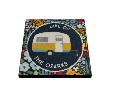 Sincere Surroundings Floral Camper Magnet 2.5" - Refrigerator Magnets Merchandise