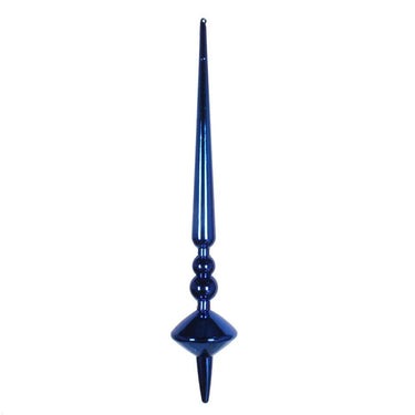 Vickerman Shiny Cupola Finial Ornament Blue 12" (Bag of 3) - Holiday Ornaments Merchandise