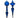 Blue Glass Opaque Finial Ornament - (2 Styles Available) 12"