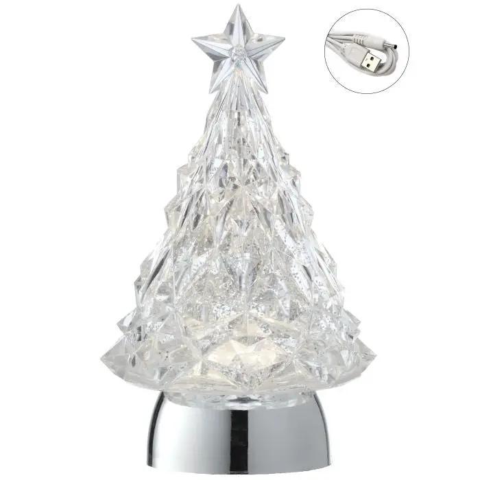 Crystal Tree Water Globe 9" LED/BO/Timer