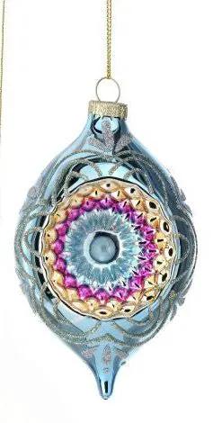 Regency Glass Reflector Finial Ornament (3 Asst) 5" - Holiday Ornaments Merchandise