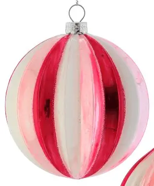 Regency Glass Ridge Ball or Onion Ornament (2 Asst) 4-4.5" - Holiday Ornaments Merchandise