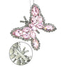 Regency Jewel Butterfly Pendant Ornament Pink-Silver 3" - Holiday Ornaments Merchandise