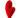 Red Modern Heart Finial 18"