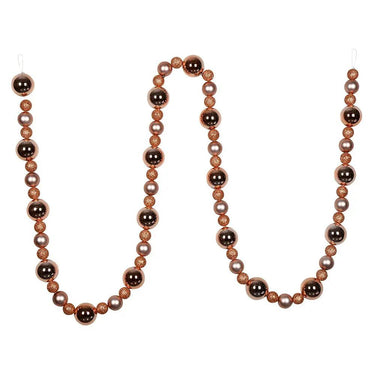 Vickerman 9' Rose Gold Assorted Ball Garland - Seasonal & Holiday Decorations Merchandise