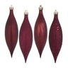 Vickerman Burgundy Drop Ornament 8/Bx 5.5" - Merchandise