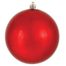 Vickerman UV Red Shiny Ball Drilled 6/Bag 4" - Holiday Ornaments Merchandise