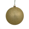Vickerman Champagne Glitter Ball Ornament 4" (Bag of 6) - Holiday Ornaments Merchandise