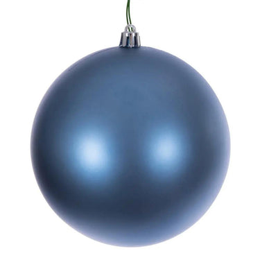 Vickerman UV Denim Blue Matte Ball Ornament 4" (6/Bag) - Holiday Ornaments Merchandise