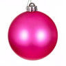 Vickerman UV Hot Pink Matte Ball Ornament 4" (Bag of 6) - Holiday Ornaments Merchandise