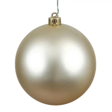 Vickerman 8" Champagne Matte Ball UV Drilled Cap - Merchandise