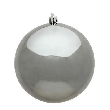 Vickerman Pewter Shiny Ball Ornament 4" (6/Bag) - Holiday Ornaments Merchandise