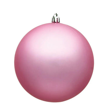 Vickerman UV Pink Matte Ball Ornament 4" (6/Bag) - Holiday Ornaments Merchandise
