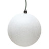 Vickerman Glitter Ball Ornament White 2.75" (Bag of 12) - Holiday Ornaments Merchandise