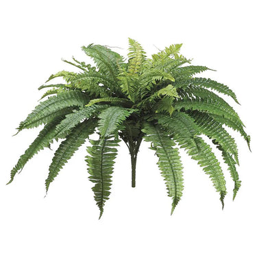 Allstate Boston Fern Bush 25" - Artificial Flora Hanging Basket & Porch Pots