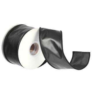 Black Artificial Leather Ribbon 2.5" x 10 Yds