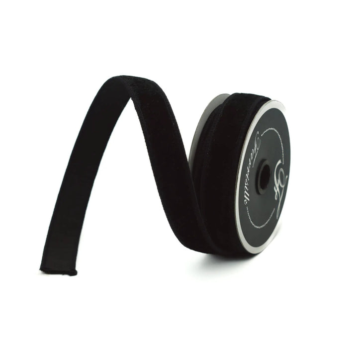 Black Velvet Ribbon .75" x 10yd