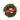 Banner ribbon Let It Snow in red and white, 6 x 48, draped around a pine wreath with lights.