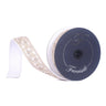 Ivory Cecilia Pearl Ribbon with beaded trim, 1.5in x 5yd, Farrisilk