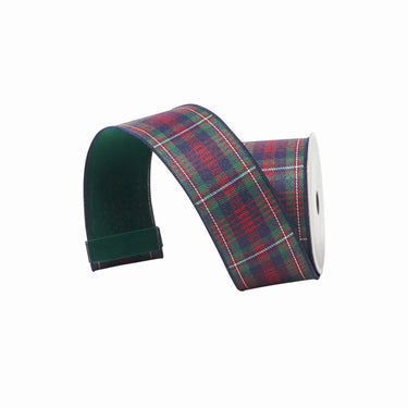 Ribbon: Multicolor Westchester Plaid, 2.5in x 10yd on spool