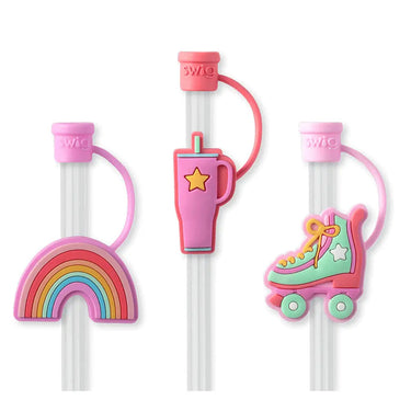 Swig Straw Topper Set- Roller Rink - Drinkware Merchandise