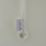 Clear Glass Ornament Large by A&B with crystal bead chain and teardrop pendant