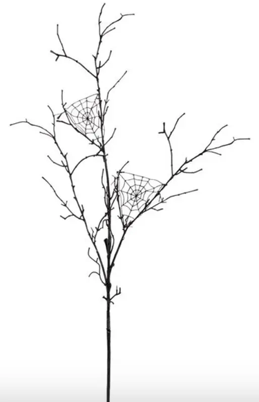Select Halloween Twig Spray W/ Spider 30" - Uncategorized Silk
