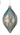 Regency Blue/Gold Jewel Glass Ornament (2 Asst) 4-6" - Holiday Ornaments Merchandise