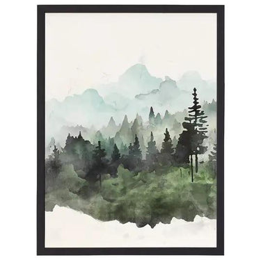 Sincere Surroundings Mountain Forest Wall Art Scene 1 (18" x 24") - Artwork Art