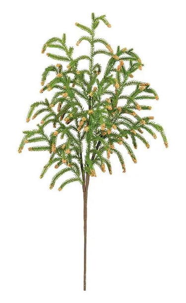 Pine spray with mini berry tips, silk, 29-inch long, Select