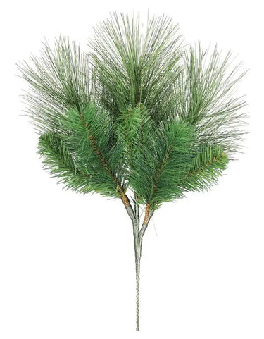 Canyon Mixed Pine Spray x9, 20-inch green silk artificial pine stems