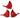 Cardinal figurine set, Raz brand, three red cardinals, 3.25 inches tall